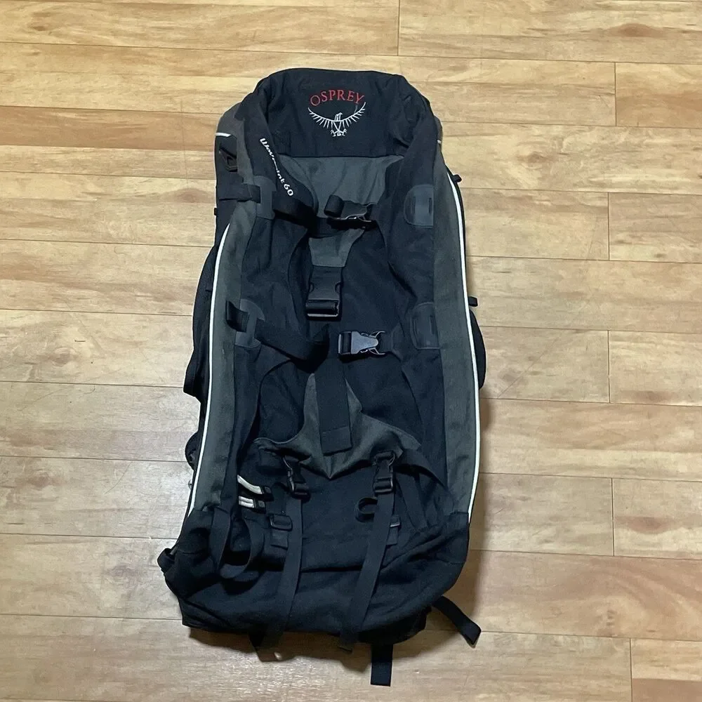 Osprey Waypoint 60 Backpack Travel Pack Adventure Bag Hiking Black